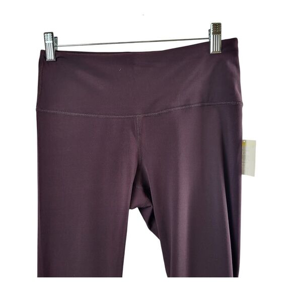 NEW Yogalicious Medium Dark Purple / Plum Mid Rise Leggings Athleisure Yoga - Picture 5 of 8